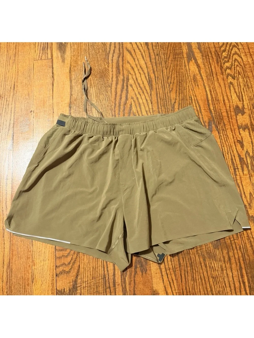 Lululemon Men's Fast and Free Linerless Olive Green Shorts Size XL